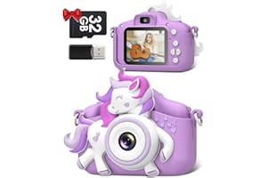 Kids Camera, Gofunly Kids Camera for Girls, 1080P HD 2.0 Inch Screen Kids Digital Camera with 32GB Card, Birthday Christmas Kids Toys Gifts Selfie Childrens Camera for Kids Age 3-12 Years Old Girls