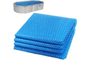 vounot® Bâche à Bulles Piscine Rectangulaire 300 x 200 cm Épaisseur 120 µm Bâche Solaire Chauffante Film Thermique à Découper pour Réchauffer l’Eau Bleu