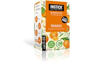 INSTICK JUST ADD WATER INSTICK | bezcukrowy napój instant – mandarynka | opakowanie 12 szt. na 12 x 0,5 l | napój w proszku – wegański, niskokaloryczny, z witaminą C, aromatyzowany