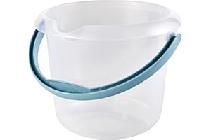 keeeper Eimer mit integrierter Mess-Skala und ergonomischem Griff, 5 l, Mika, Natur-Transparent