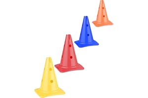 ‎SPORTIKEL24 SPORTIKEL24 Kombi Kegel 30 – 4er Set – für den Aufbau von Hürden- oder Slalom-Parcours für Agility-Training – Sprung- & Slalom-Hütchen für Hund, Sport, Pferd & Kind