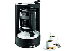 Krups Cafetière filtre Pression inox, Machine à café 1 L, 12 tasses, Cafetière électrique, Cafetière pression, Machine café, Filtre permanent inclus, Arrêt automatique KM468910
