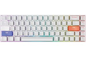 DrunkDeer G65 Rapid Trigger mechaniczna klawiatura przełączniki magnetyczne do gier RGB kompaktowy 65% rozmiar przewodowy Anti-ghosting biały