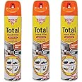 Zero In Total Insect and Germ Killer - 300ml Anti-Bacterial Insecticidal Spray, Protects up to 12-Weeks, Kills Flies, Ants, Wasps, Mosquitos, Cockroaches, Flying and Crawling Insects, Triple-Pack