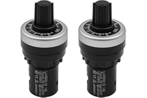 Tiardey 2PCS 22mm 10K Ohm Variable Speed Potentiometer Rotary Potentiometer Inverter Converter Potentiometer Switch