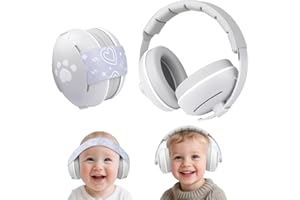 SHOCHX 2 in1 Baby Ear Defender for Babies and Toddlers up to 48 Months, Noise Reduction Earmuffs, Comfortable Infant Headphones for Improves Sleep, Baby Travel Essentials for Airplane/Sleep