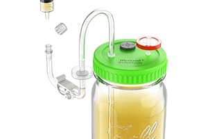 BIOMED SOLUTIONS Verbesserter Lliquid-Kulturdeckel mit Schlauch für Medienextraktion, Standard-Maurerglas, Mykologie-Tubendeckel für Pilzzucht (1 Stück)