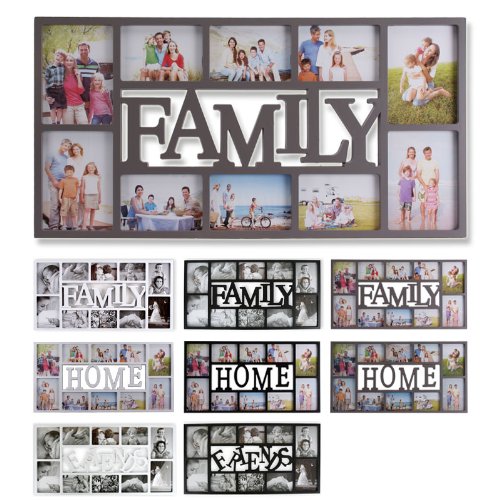 WOP-ART Bilderrahmen Family für 10 Fotos in schwarz oder weiß (Family schwarz) - 4