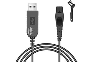 AOGOE Zamienny kabel do ładowania USB 15 V, HQ8505, kompatybilny z Philips HQ5, HQ6, HQ7, HQ8, RT7 Series, Norelco, AT750, HQ8142
