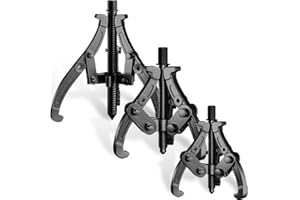 XIIW 3'' 4'' 6'' Gear Puller Set, 3 Jaw Bearing Puller with Reversible Jaws, 2 Jaw / 3 Jaw Pulley Puller Tool for Pulley Gear Bearing Flywheel Removal, 4pcs Gear Extractor Tool 1.1t/1.6t/3.0t