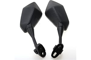 WEISHANBAIHUO Espejos Traseros Espejo Retrovisor para Motocicleta, Espejo Lateral para Yamaha YZF600 para YZF R1 R6 R3 R125 R25 R15 2003 2004 2005 2006 2007 2008 2009 Espejo Retrovisor (Color : Fibra de Carbon)