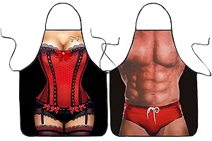VemeFufu Tabliers de Etanche pour cuisine - Tablier drôle et sexy pour femmes hommes - Tablier pour Barbecue Fête - Tabliers de Oktoberfest - Tabliers de Idée Cadeau D'anniversaire de Noël pour Amis