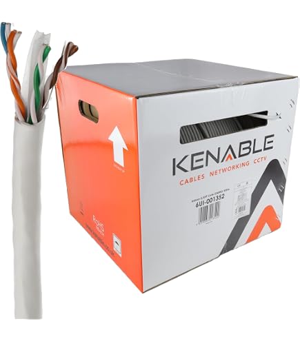 Câble Ethernet Exterieur CAT5e 305 M - Cuivre Pur 23 AWG - Résistant Intempéries - Labgear - 9
