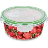 Amig - Airtight Food Container Mod.500 - Glass Container Suitable for Microwave, Oven, Freezer and Dishwasher - Easy to Clean