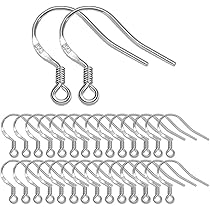 150 Stück 316 Edelstahl Ohrringhaken Mit Schlaufen – Inkl. 200 Rückteilen, Für DIY Schmuck