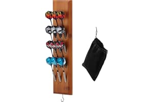 Viper Dardos de Madera Maciza, Soporte de Pared, con Bolsa de Almacenamiento, 4 Juegos de Dardos de Punta Blanda, Compatible con Todas Las dianas electrónicas, surrounds y cabinets