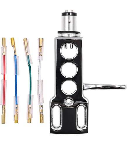 Analogis Headshell HS-15 nero, struttura SME, cablaggio con connettori dorati, peso 8 g