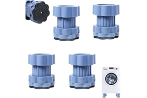 4 Stück Verstellbare Schwingungsdämpfer Waschmaschine WISIRENT, Waschmaschine Dämpfer Höhe 8-11cm Waschmaschine Antivibrationsfüße, Universal-Erhöhungspad für Waschmaschinensockel Trockner