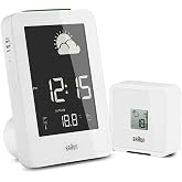 Braun radio clock digital weather station BNC013WH-RC