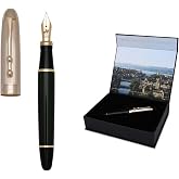 Piguet Gen&egrave;ve &ndash; L&uuml;ks ve Ergonomik Dolma &amp; T&uuml;kenmez Kalem &ndash; Sigma Serisi &ndash; Alman M U&ccedil;, Altın Kaplama, Mavi M&uuml;rekkep &ndash; Evrensel