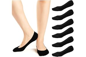JaosWish Women No Show Socks Ultra Low Cut Liner Socks Non Slip Invisible Socks for Loafer Boat Flats 6 Pairs