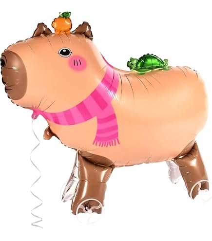 Folienballon Capybara Set, 8 Stück – Tier-Deko Für Kindergeburtstag, Dschungel-Party, Helium Geeignet