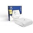 Russell Hobbs Electric Blanket, Heated Single Fitted Underblanket, 3 Heat Settings, Low Energy & Energy Efficient, Machine Washable, 70 X 150 cm, 60W, White, RHESB6001, 2 Year Guarantee