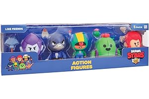 P.M.I. Trading- Brawl Stars 5 Action Figure Finestra Box (Serie 1) Gioco, Colore Multi-Colored, PMID0014