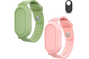 Ainiv 2 st klockarmband kompatibel med Samsung Galaxy SmartTag 2, vattentät silikon armbandshållare, full täckande design, kompatibel med Samsung Smart Tag 2, för barn, äldre