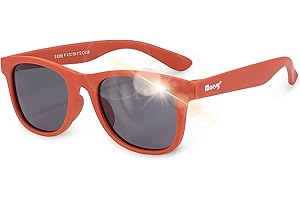 Maesy Gafas de Sol para Niño, Edades 3-6 Años, Protección Polarizada UV400, Montura Flexible y Blanda, Gafas de Sol Seguras y Cómodas para Niños, Lino