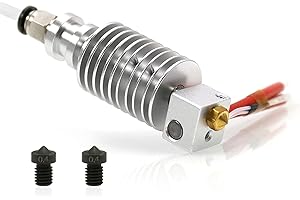 Imetrx V5 J - Head anycubic Chiron hotend 24V mit 2stück V6 düsen aus gehärtetem Stahl 0.4mm für anycubic Chiron 3D Drucker mise à niveau