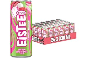 RAUCH EIS TEE Rauch Eistee Crazy Flavours | Lychee Sour Candy | streng limitiert | verrückte Geschmackssorten | Frucht & Candy | 24x 0,33l Dose