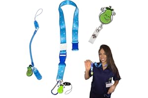 La Repera de Enfermera® Lanyard Enfermera + Carrete Retráctil + Portatijeras | Mini Set 3 Accesorios Enfermeria | Accesorios Enfermera Veterinaria y TCAE | Regalos Enfermeria y TCAE (BLUE)