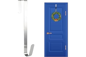 SHATCHI 1 colgador de puerta de corona de Navidad, 30 cm, soporte de metal para corona de puerta delantera, gancho para Navidad, hogar, oficina, pared, boda, decoración colgante