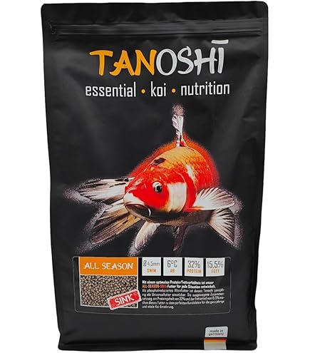 Nourriture Pour Carpes Koï Tanoshi - Granulés Flottants 6mm - Sac 5kg - Avec Huile De Saumon