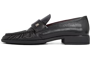 Tommy Hilfiger Donna Mocassino Soft Nappa Pleated Toe Tacco Piccolo