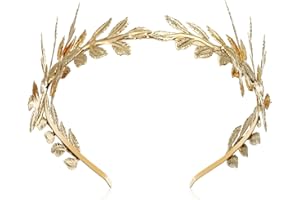 ‎BEAUPRETTY Beaupretty Haarschmuck Lorbeerkranz Rom Römischen Stirnband Goldene Stirnband Vintage Olivenblatt Haarband Kopfschmuck Göttin Blatt Lorbeerkranz Caesar Herren