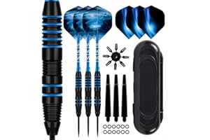 AIQILAI Steel Tip Darts Set,3 Pack Professional Dart with Aluminum Shafts and Darts Case