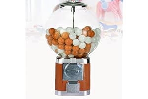 NZVZGKTNTW Gumball Machine,1.26in Ball Bulk Vending Machine W/Key Classic Bubble Capsule Toys Dispenser, Automatic Capsule Vending Machine For Retail Stores(Brown)