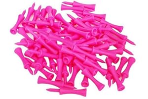 ANMEISH Pink Golf Tees Plastic,57MM 100 pcs Castle Tees Unbreakable Step Down Plastic Mixed,Unbreakable Reusable