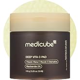 medicube Toner Pads Deep Vita C Toner Pad | Toner Pads with 3 Types of Vitamins, Deep Hydration and Renewal Effect, Korean Co