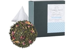 Zielona herbata owocowa i kwiatowa od CHILL TEA Tokyo – 100% japońska zielona herbata – łagodna, owocowy smak (8 torebek herbaty)