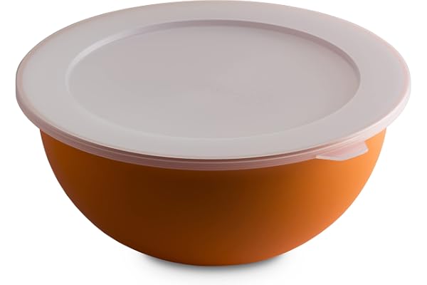 Omada Design grand bol de cuisine avec couvercle de 6,5 l, antibactérien, léger, incassable, lavable au lave-vaisselle, ligne Sanaliving