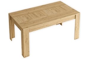 Skraut Home - KAI Tavolo Allungabile fino a 200 cm - 76 x 140 x 90 cm - Per Ogni Occasione - Quercia - Ideale in Sala da Pranzo o Cucina - Stile Moderno - Legno di Quercia