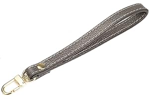 VanEnjoy Genuine Leather Keychain Wristlet Keychain Strap for Wallet Purse Clutch Cellphone Wristlet Key(Square Lock)