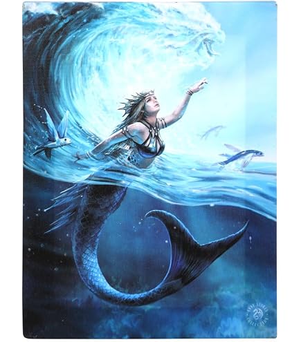 Something Different Targa Su Tela Fantasy Forest – Illustrazione Anne Stokes Con Renna E Regina – 25x19x1,4 Cm – Decorazione Fantasy - 2