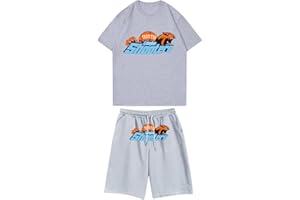 XYYYHTL Trapstar Shooter HombreTrapstar Tigre de Corta Verano Camiseta con Pantalón Corto con Logo Impreso Set Chándales Tigre de Calicó London Verano Chándal Trapstar Niño Chandal Trapstar Mujer