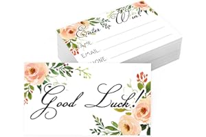 PLIGREAT 60 Pcs Raffle Cards, Enter to Win Raffle Tickets Entry Form Cards for Contests Gold Raffles Ballots Fairs Carnivals, with Space for Name Email Address Phone Number, 3.5 x 2 Inches