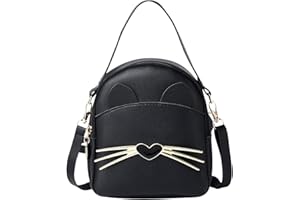 A-QMZL Sac à Bandoulière FillesSac de Princesse Fille, à la Mode Mini Sac à Bandoulière Agréable Petite Sacs à Main Sacs à Bandoulière Petite Fille anniversaire Noël cadeau (noir)