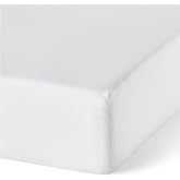 Amazon Basics Organic Cotton Fitted Sheet for 160 Beds, 160 x 200 cm, White